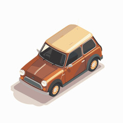 Car icons. Flat 3d isometric high quality city transport. Sedan, van, cargo truck, off-road, bus, scooter, motorbike, riders. Set of urban public and freight transport