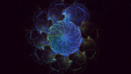 3D rendering abstract circle light background