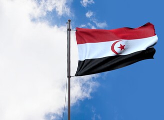 Fototapeta na wymiar Arab Islamic Republic - Waving Flag
