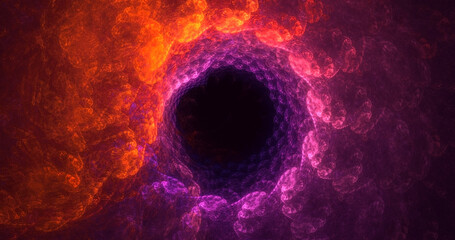 3D rendering abstract multicolor supernova fractal light background