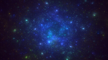3D rendering abstract multicolor supernova fractal light background