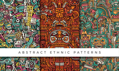 Abstract ethnic pattern illustration backgrounds
