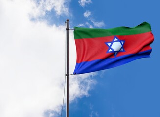 Fototapeta na wymiar Flag of Bnei Menashe - Waving Flag