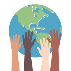 Harmony Hand Holding And Peace Between Race
