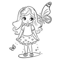 Kid on adventure kid coloring book