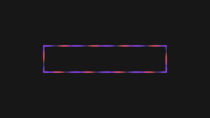 Simple line creating a rectangle animation. Logo name or title reveal animation template expanding and vanishing lower third animation. Trendy corporate colors. 
