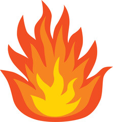 シンプルな炎のアイコンイラスト