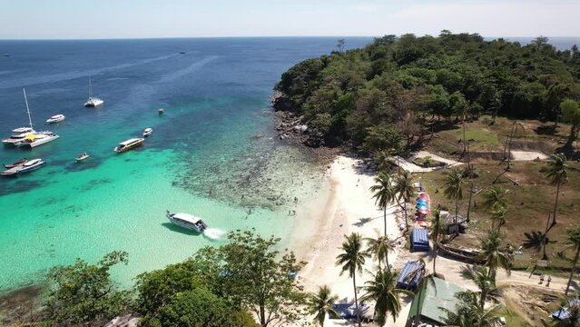 Aerial Footage of Koh Racha Yai in Phuket also known as Raya Island