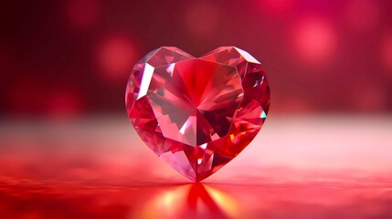Red crystal heart background
