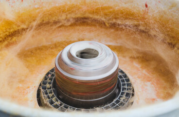 Apparatus for making cotton candy.