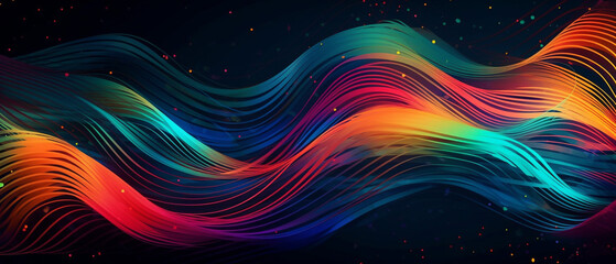 colorful abstract background on black