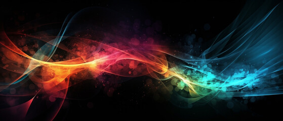 colorful abstract background on black