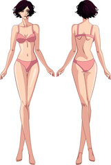 girls in lingerie front back