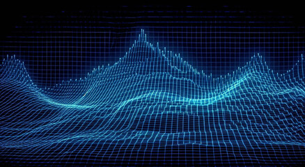 Naklejka premium Fond abstrait avec des vagues lumineuses, IA générative, Générative, IA 