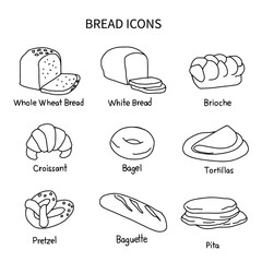 Bread icon set vector illustration	 - 595774319