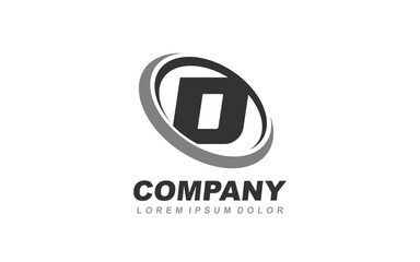 D Logo letter with CIRCLE concept for template 