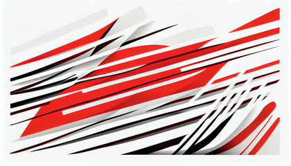 Obraz premium Generative AI, Minimalist Red and White Abstract Design