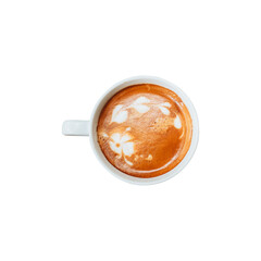 coffee cup isolated on transparent background. Png realistic design element.