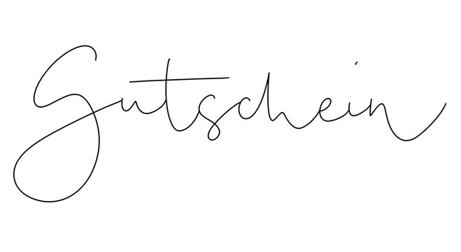 Gutschein Handlettering Schriftzug