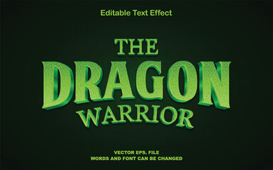 fantasy 3d green dragon warrior text effect, Dragon warrior text effect