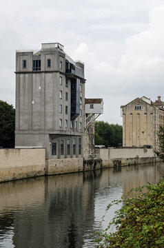 Historic Warehouses on the River Avon in Bath, Somerset