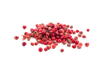 dried pink peppers isolated on  transparent png