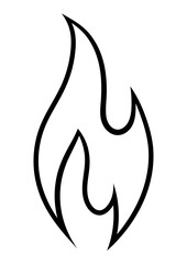 Illustration of stylized fire. Decorative element for design.