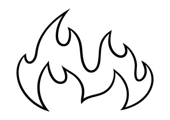 Illustration of stylized fire. Decorative element for design.