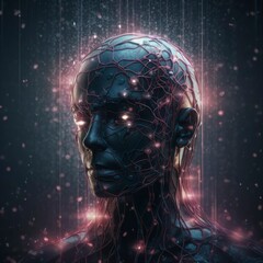 Obraz na płótnie Canvas Artificial intelligence, Generative AI