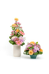 Beautiful flower arrangement on a white background.