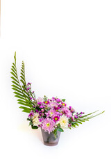 Beautiful flower arrangement on a white background.