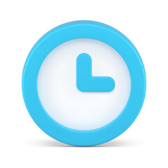Alarm clock timer countdown deal deadline watch measurement badge 3d icon realistic vector