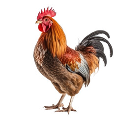 Fototapeta premium rooster isolated on transparent background, PNG, Generative AI