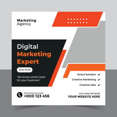 Digital marketing social media post banner template,
Creative Digital business marketing post banner template, Vector Promotion Square Banner Design