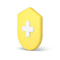 Fototapeta premium Healthcare immune system protection pharmacy hospital healthcare 3d icon realistic vector