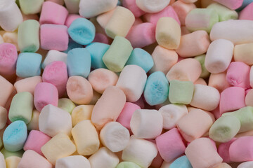 Colorful marshmallows as background