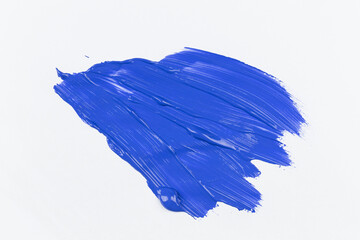 Blue color stroke of the paint brush - 595784962