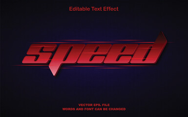 speed 3d text effect, editable text effect premium vectors, Speed 3D editable text effect template