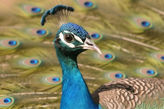 Blue Peacock - A Stunning and Detailed Image