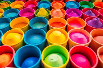 Colorful plastic caps Generative AI