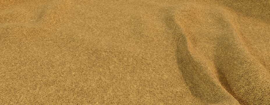 Seasonal Fall Banner with Soft Wool Fabric. Ripples and Folds form a Luxury Yellow Texture.