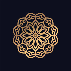 Cute gold color Islamic Pattern mandala design background