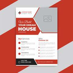 Construction flyer design template