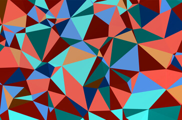 Fototapeta premium Light Multicolor, Rainbow vector abstract polygonal texture. Colorful illustration in abstract style with gradient. Brand new style for your business design.