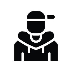 boy glyph icon illustration vector graphic