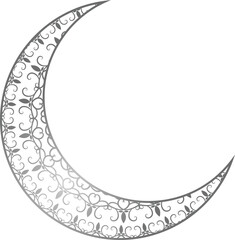 crescent moon silhouette vector symbol icon design. Beautiful illustration isolated on white background