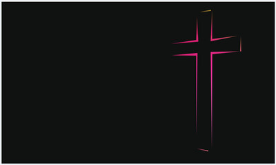 cross lines black background, color neon light, pink purple gradient 