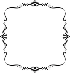 インド風の飾りフレーム。ベクターデータ。