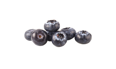 Blueberries closeup isolated on png background