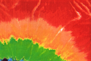 Red, Green, Yellow, Orange, Blue, Brown tie dye pattern vibrant for abstract graphic design or wallpapers or background